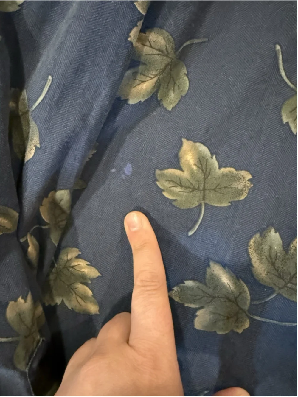 VTG 90s Chaps Ralph Lauren Men's Shirt Long Sleeve Marple Leaf Design Size L - Picture 4 of 7